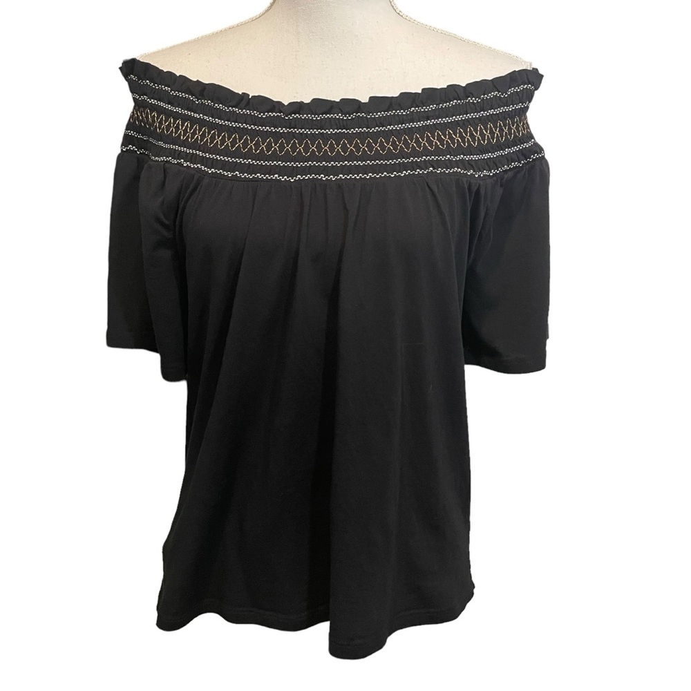 Ann Taylor Factory Short Sleeved Peasant Blouse. Size M